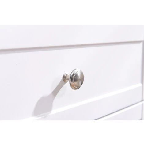 MERKMAK Buffet Grain De Bois Blanc Avec 4 Portes En Verre Incruste 2 Tiroirs Capacite De Poids 30 Kg 120 X 37 X 80 Cm 4 MERKMAK Buffet Grain De Bois Blanc Avec 4 Portes En Verre Incruste 2 Tiroirs Capacite De Poids 30 Kg 120 X 37 X 80 Cm – Image 4