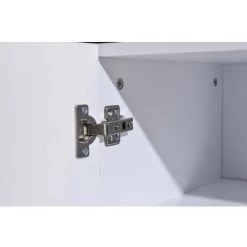 MERKMAK Buffet 150 X 40 X 81 Cm Blanc Brillant Eclairage LED Variable 3 Espaces Avec Panneaux De Porte Pour Salon Et Salle A Manger -Buffet et enfilade Soldes 54079941 4