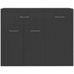 Hommoo Buffet Gris 88x30x70 Cm Agglomere 9 Hommoo Buffet Gris 88x30x70 Cm Agglomere -Buffet et enfilade Soldes 54149474 5