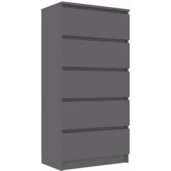 Hommoo Buffet A Tiroirs Gris 60x35x121 Cm Agglomere 6 Hommoo Buffet A Tiroirs Gris 60x35x121 Cm Agglomere -Buffet et enfilade Soldes 54149531 2