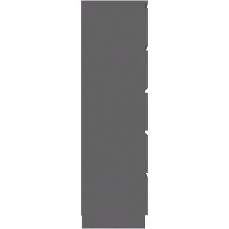 Hommoo Buffet A Tiroirs Gris 60x35x121 Cm Agglomere 5 Hommoo Buffet A Tiroirs Gris 60x35x121 Cm Agglomere – Image 5