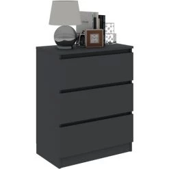 Hommoo Buffet Gris 60x33,5x76 Cm Agglomere -Buffet et enfilade Soldes 54149533 3