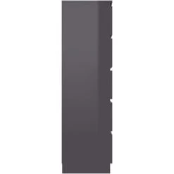Hommoo Buffet A Tiroirs Gris Brillant 60x35x121 Cm Agglomere -Buffet et enfilade Soldes 54151457 5