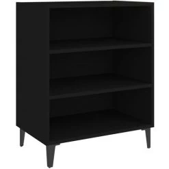 Hommoo Buffet Noir 57x35x70 Cm Agglomere -Buffet et enfilade Soldes 54151608 2