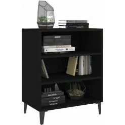 Hommoo Buffet Noir 57x35x70 Cm Agglomere -Buffet et enfilade Soldes 54151608 3