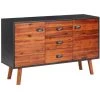 Hommoo Buffet 110x35x70 Cm Bois D'acacia Massif Et MDF