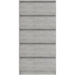 Hommoo Buffet A Tiroirs Gris Beton 60x35x121 Cm Agglomere 8 Hommoo Buffet A Tiroirs Gris Beton 60x35x121 Cm Agglomere -Buffet et enfilade Soldes 54152763 4