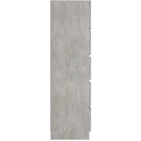 Hommoo Buffet A Tiroirs Gris Beton 60x35x121 Cm Agglomere 5 Hommoo Buffet A Tiroirs Gris Beton 60x35x121 Cm Agglomere – Image 5