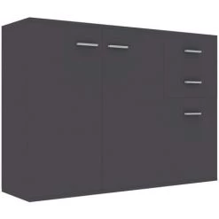 Hommoo Buffet Gris 105x30x75 Cm Agglomere -Buffet et enfilade Soldes 54152876 2