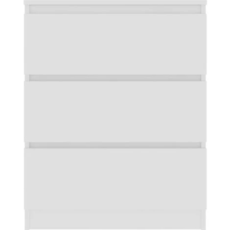 Hommoo Buffet Blanc 60x33,5x76 Cm Agglomere 4 Hommoo Buffet Blanc 60x33,5x76 Cm Agglomere – Image 4