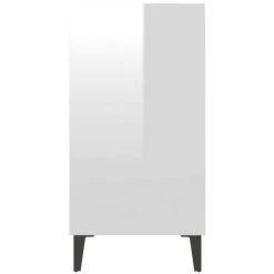 Hommoo Buffet Blanc Brillant 57x35x70 Cm Agglomere -Buffet et enfilade Soldes 54153584 5