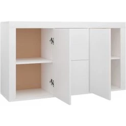 Hommoo Buffet Blanc 120x36x69 Cm Agglomere -Buffet et enfilade Soldes 54154861 5