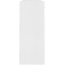 Hommoo Buffet Blanc 110x30x75 Cm Agglomere 9 Hommoo Buffet Blanc 110x30x75 Cm Agglomere -Buffet et enfilade Soldes 54167997 5