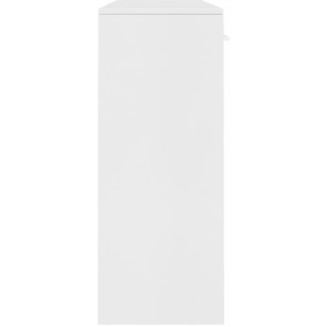 Hommoo Buffet Blanc 110x30x75 Cm Agglomere 5 Hommoo Buffet Blanc 110x30x75 Cm Agglomere – Image 5