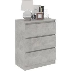 Hommoo Buffet Gris Beton 60x33,5x76 Cm Agglomere -Buffet et enfilade Soldes 54168070 3