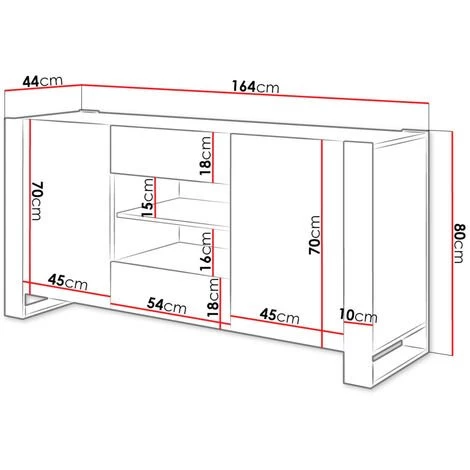 BESTMOBILIER Willow - Buffet Bas - Bois Et Gris - 164 Cm - Style Industriel Couleur - Bois / Gris - Bois / Gris 4 BESTMOBILIER Willow - Buffet Bas - Bois Et Gris - 164 Cm - Style Industriel Couleur - Bois / Gris - Bois / Gris – Image 4
