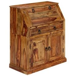 TRUE DEAL Armoire De Travail 80 X 40 X 100 Cm Bois Massif De Sesham