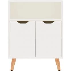 YOUTHUP Buffet Blanc Brillant 60x30x72 Cm Aggloméré - Blanc 7 YOUTHUP Buffet Blanc Brillant 60x30x72 Cm Aggloméré - Blanc -Buffet et enfilade Soldes 54514460 3