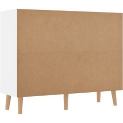 YOUTHUP Buffet Blanc Brillant 90x30x72 Cm Aggloméré - Blanc 9 YOUTHUP Buffet Blanc Brillant 90x30x72 Cm Aggloméré - Blanc -Buffet et enfilade Soldes 54514465 5