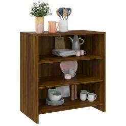 Buffet Chêne Marron 70x40,5x75 Cm Aggloméré VidaXL -Buffet et enfilade Soldes 54560107 4