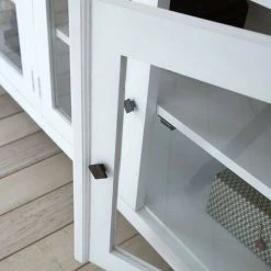 BOIS DESSUS BOIS DESSOUS Buffet En Bois D'acajou Et Teck 4 Portes - Blanc -Buffet et enfilade Soldes 54585749 3