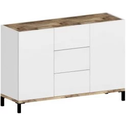 AHD AMAZING HOME DESIGN Buffet 120x40cm 2 Portes 3 Tiroirs Meuble Salon Cuisine Odessa Light 7 AHD AMAZING HOME DESIGN Buffet 120x40cm 2 Portes 3 Tiroirs Meuble Salon Cuisine Odessa Light -Buffet et enfilade Soldes 54641534 3
