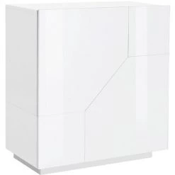 AHD AMAZING HOME DESIGN Buffet 80x43cm Blanc 2 Compartiments Salon Cuisine Adara 7 AHD AMAZING HOME DESIGN Buffet 80x43cm Blanc 2 Compartiments Salon Cuisine Adara -Buffet et enfilade Soldes 54641543 3