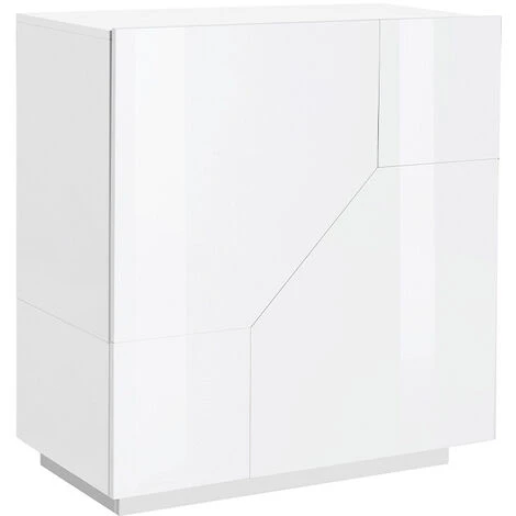 AHD AMAZING HOME DESIGN Buffet 80x43cm Blanc 2 Compartiments Salon Cuisine Adara 3 AHD AMAZING HOME DESIGN Buffet 80x43cm Blanc 2 Compartiments Salon Cuisine Adara – Image 3