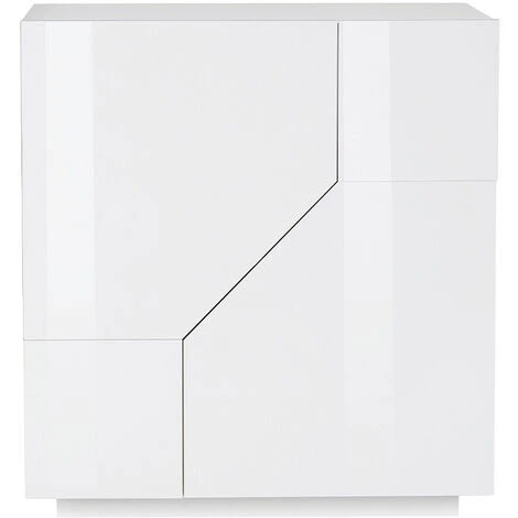 AHD AMAZING HOME DESIGN Buffet 80x43cm Blanc 2 Compartiments Salon Cuisine Adara 4 AHD AMAZING HOME DESIGN Buffet 80x43cm Blanc 2 Compartiments Salon Cuisine Adara – Image 4