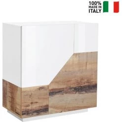 AHD AMAZING HOME DESIGN Buffet 80x43cm 2 Compartiments Salon Cuisine Chambre Moderne Adara Wood -Buffet et enfilade Soldes 54641544 2