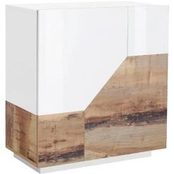 AHD AMAZING HOME DESIGN Buffet 80x43cm 2 Compartiments Salon Cuisine Chambre Moderne Adara Wood -Buffet et enfilade Soldes 54641544 3