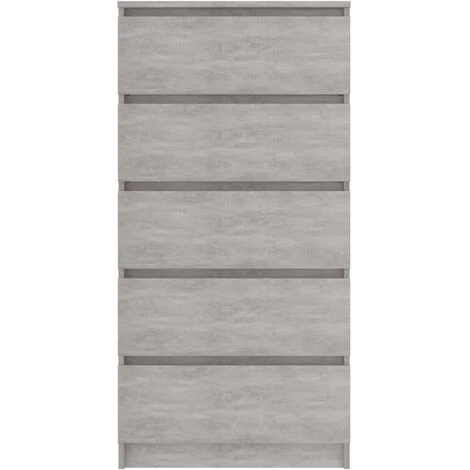 Topdeal Buffet à Tiroirs Gris Béton 60x35x121 Cm Aggloméré FF801413_FR 4 Topdeal Buffet à Tiroirs Gris Béton 60x35x121 Cm Aggloméré FF801413_FR – Image 4