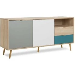 CAESAROO Buffet 150x40 Cm Avana Avec Deux Portes Et Deux Tiroirs Multicouleurs | Multicolor 8 CAESAROO Buffet 150x40 Cm Avana Avec Deux Portes Et Deux Tiroirs Multicouleurs | Multicolor -Buffet et enfilade Soldes 54648430 4