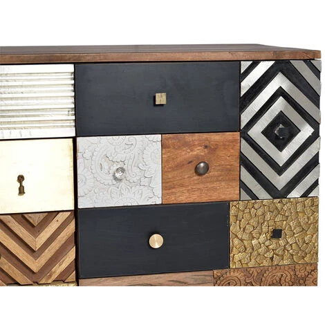 Buffet Bahut En Bois De Manguier Coloris Naturel - Longueur 150 X Profondeur 40 X Hauteur 80 Cm -PEGANE- 2 Buffet Bahut En Bois De Manguier Coloris Naturel - Longueur 150 X Profondeur 40 X Hauteur 80 Cm -PEGANE- – Image 2