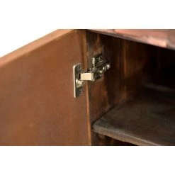 Buffet Bahut En Bois De Manguier / Fer Coloris Marron Foncé - Longueur 170 X Profondeur 42 X Hauteur 80 Cm -PEGANE- 5 Buffet Bahut En Bois De Manguier / Fer Coloris Marron Foncé - Longueur 170 X Profondeur 42 X Hauteur 80 Cm -PEGANE- -Buffet et enfilade Soldes 54658852 3