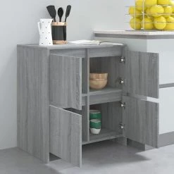 Buffet 70x41x75 Cm Aggloméré Sonoma Gris VidaXL 9 Buffet 70x41x75 Cm Aggloméré Sonoma Gris VidaXL -Buffet et enfilade Soldes 54710358 5