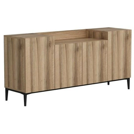 AZURA HOME DESIGN Buffet 4 Portes ELLARIA Noyer Doré 160 Cm - Doré 5 AZURA HOME DESIGN Buffet 4 Portes ELLARIA Noyer Doré 160 Cm - Doré – Image 5