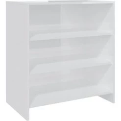 YOUTHUP Buffet Blanc Brillant 70x40,5x75 Cm Aggloméré - Blanc -Buffet et enfilade Soldes 54830831 2