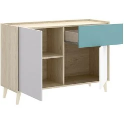 CAESAROO Buffet 105x43 Cm Penny Avec Deux Portes Et Un Tiroir Multicouleurs | Multicolor 8 CAESAROO Buffet 105x43 Cm Penny Avec Deux Portes Et Un Tiroir Multicouleurs | Multicolor -Buffet et enfilade Soldes 54834079 4