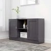Topdeal Buffet Gris Brillant 120x30,5x70 Cm Aggloméré FF802785_FR
