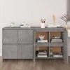 VidaXL Buffets 2 Pcs 70x41x75 Cm Aggloméré Gris Béton - Gris