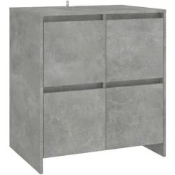 VidaXL Buffets 2 Pcs 70x41x75 Cm Aggloméré Gris Béton - Gris 8 VidaXL Buffets 2 Pcs 70x41x75 Cm Aggloméré Gris Béton - Gris -Buffet et enfilade Soldes 54867783 4