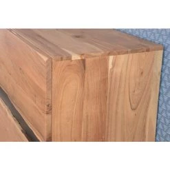 MEUBLE HOUSE Buffet Bas En Bois Massif D'acacia Naturel "Zen" - Marron -Buffet et enfilade Soldes 54941428 3