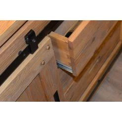 MEUBLE HOUSE Enfilade Industrielle Portes Coulissantes "Lugano" - Marron -Buffet et enfilade Soldes 54941493 2