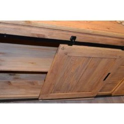 MEUBLE HOUSE Enfilade Industrielle Portes Coulissantes "Lugano" - Marron -Buffet et enfilade Soldes 54941493 5