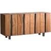 MEUBLE HOUSE Buffet Bas Design En Bois D'acacia Massif Naturel "Zen" - Marron