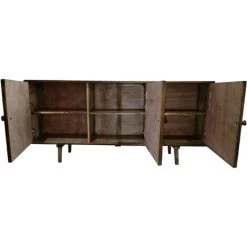 MEUBLE HOUSE Buffet Vintage 160 Cm Style Cannage "Pop Vintage" - Marron -Buffet et enfilade Soldes 54941640 4