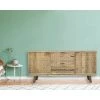 MEUBLE HOUSE Buffet Bas En Bois Exotique Esprit Vintage 165 Cm "Zill" - Marron