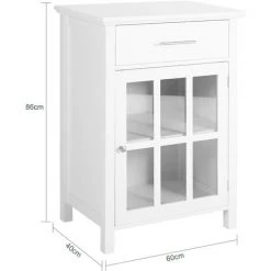 SoBuy FSB31-W Armoire De Rangement Buffet Commode Placard Meuble De Rangement Multi-rangements Avec 1 Tiroir Et 1 Porte Vitrée, Pour Salle à Manger, Salon, Cuisine, Entrée 7 SoBuy FSB31-W Armoire De Rangement Buffet Commode Placard Meuble De Rangement Multi-rangements Avec 1 Tiroir Et 1 Porte Vitrée, Pour Salle à Manger, Salon, Cuisine, Entrée -Buffet et enfilade Soldes 54992590 3