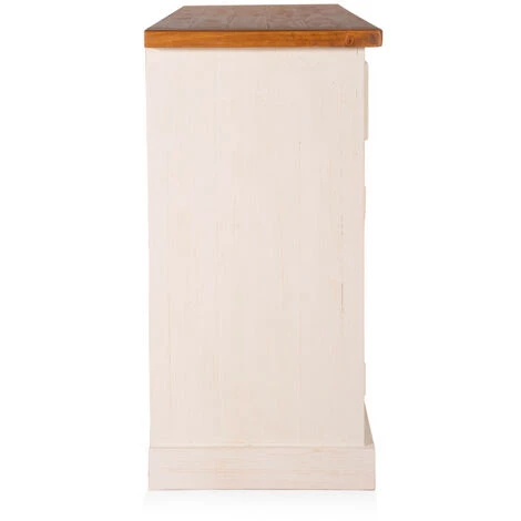 DECORATION D’AUTREFOIS Bahut 6 Tiroirs Bois Blanc 160x45x90cm - Blanc 4 DECORATION D’AUTREFOIS Bahut 6 Tiroirs Bois Blanc 160x45x90cm - Blanc – Image 4